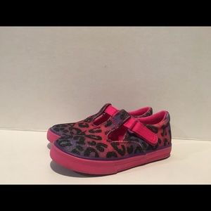 Girls Keds Pink/Black print Mary Janes size 10.5